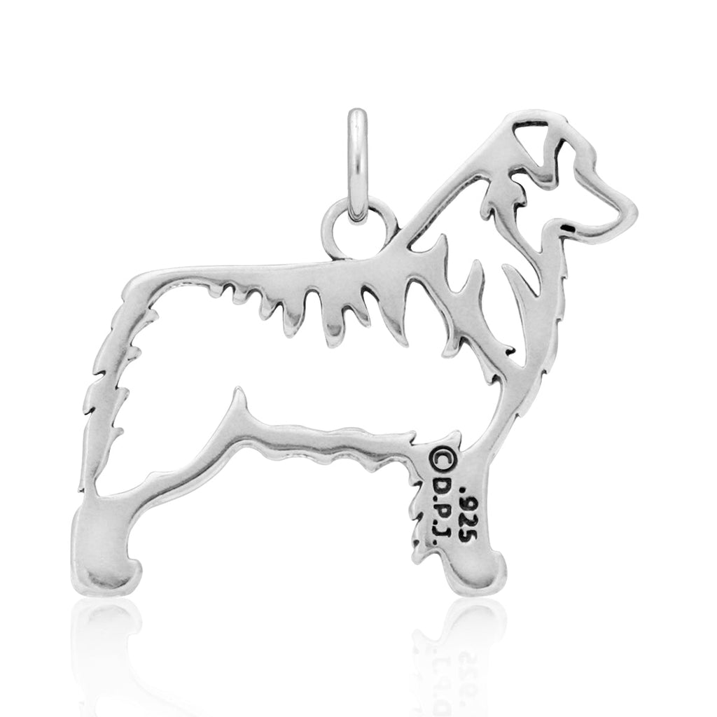 Sterling Silver Australian Shepherd Necklace Jewelry