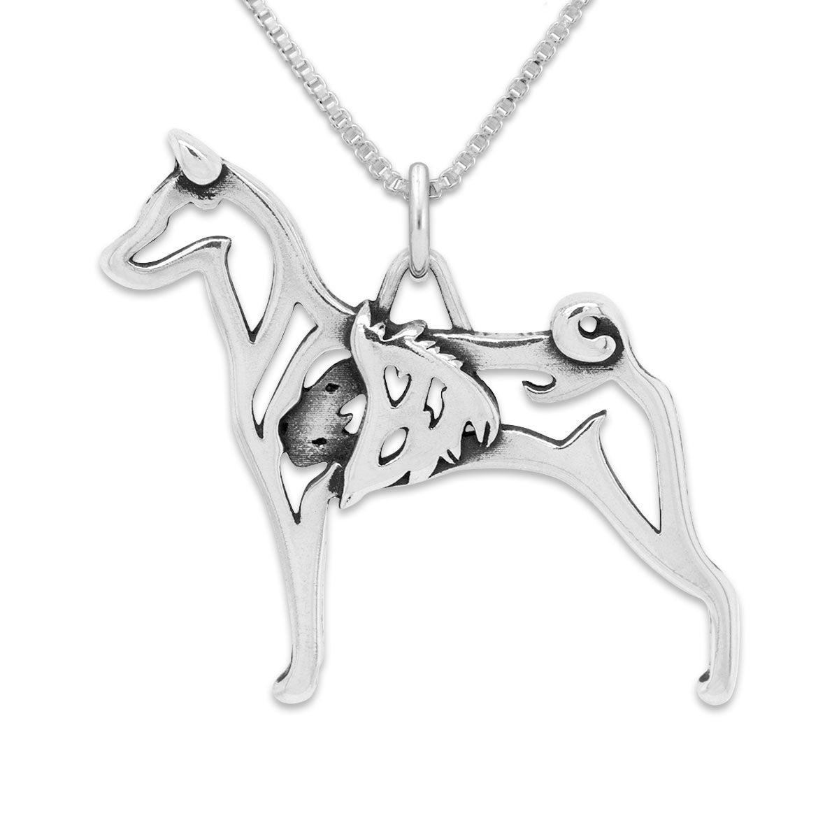Sterling Silver Basenji Necklace Jewelry