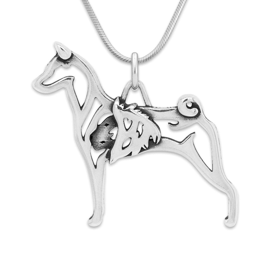 Sterling Silver Basenji Necklace Jewelry