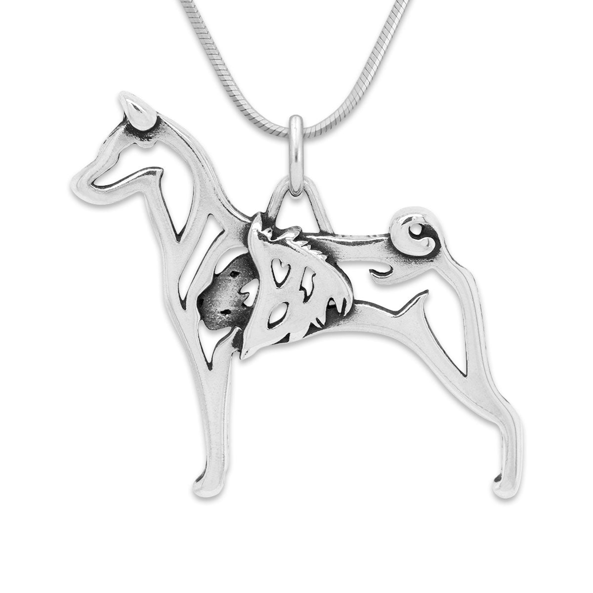 Sterling Silver Basenji Necklace Jewelry