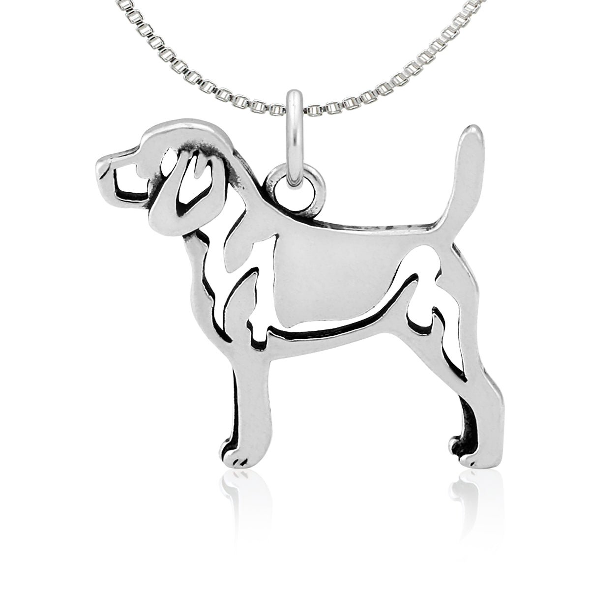 Sterling Silver Beagle Necklace Jewelry