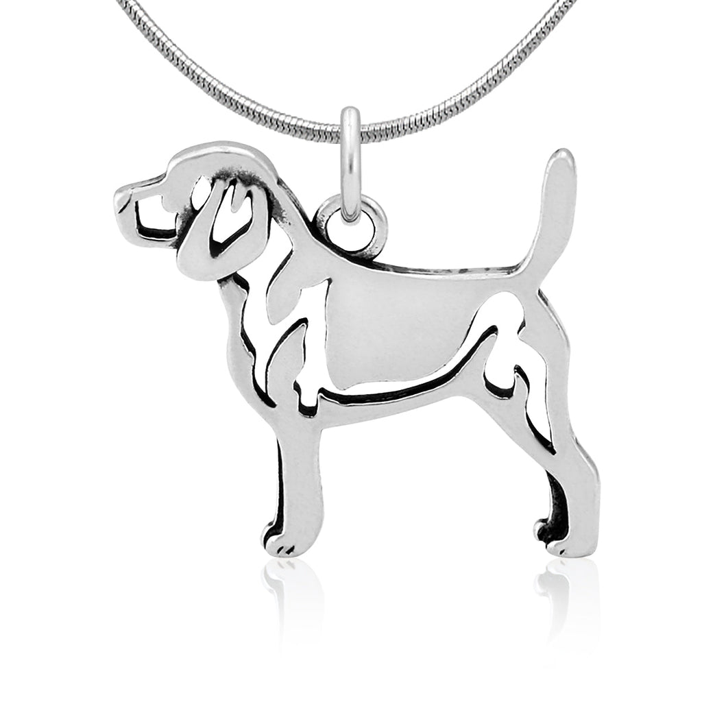 Sterling Silver Beagle Necklace Jewelry