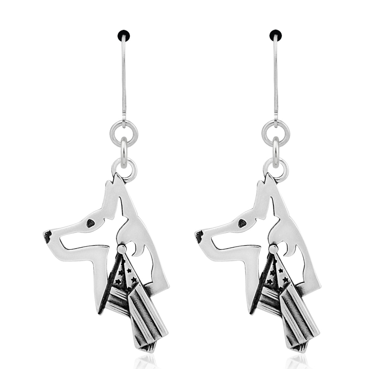 Belgian Malinois Earrings Gifts in Sterling Silver