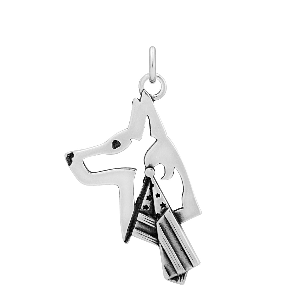 Belgian Malinois Necklace Gifts in Sterling Silver