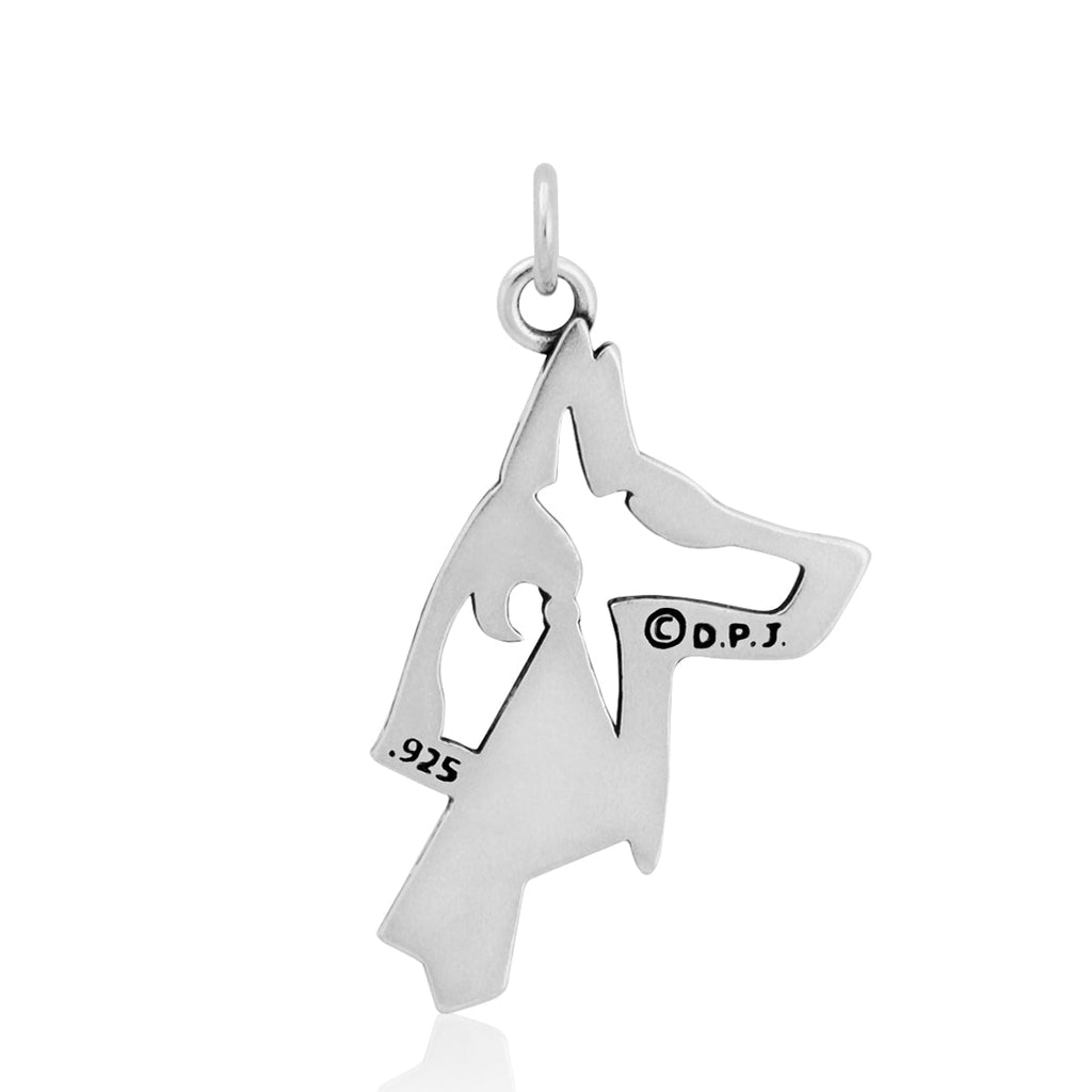 Belgian Malinois Necklace Gifts in Sterling Silver
