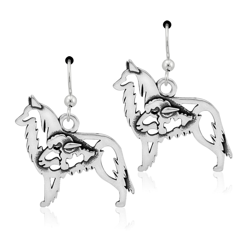 Sterling Silver Belgian Tervuren Earrings