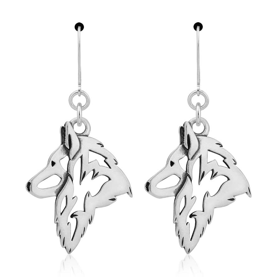 Belgian Tervuren Earrings in Sterling Silver