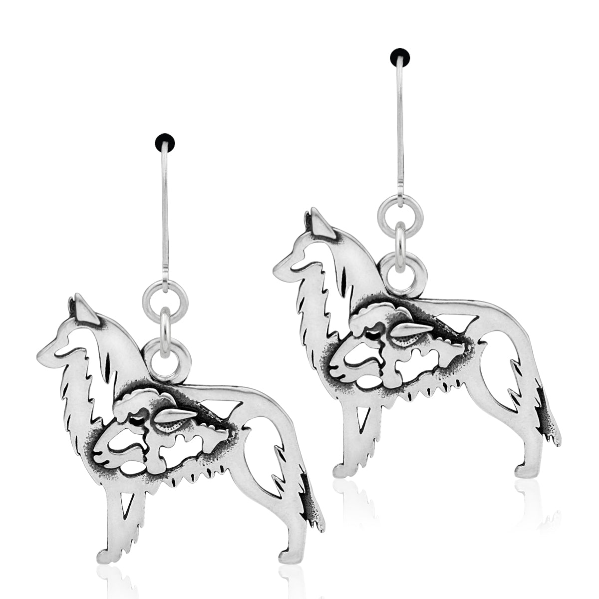 Sterling Silver Belgian Tervuren Earrings