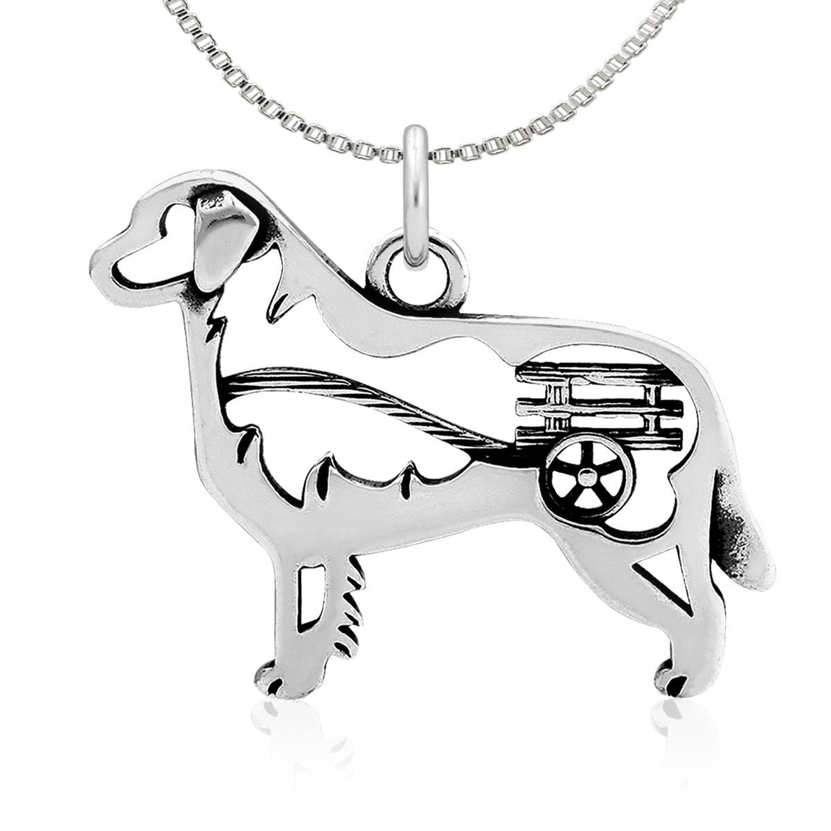 Sterling Silver Bernese Mountain Dog Necklace Jewelry