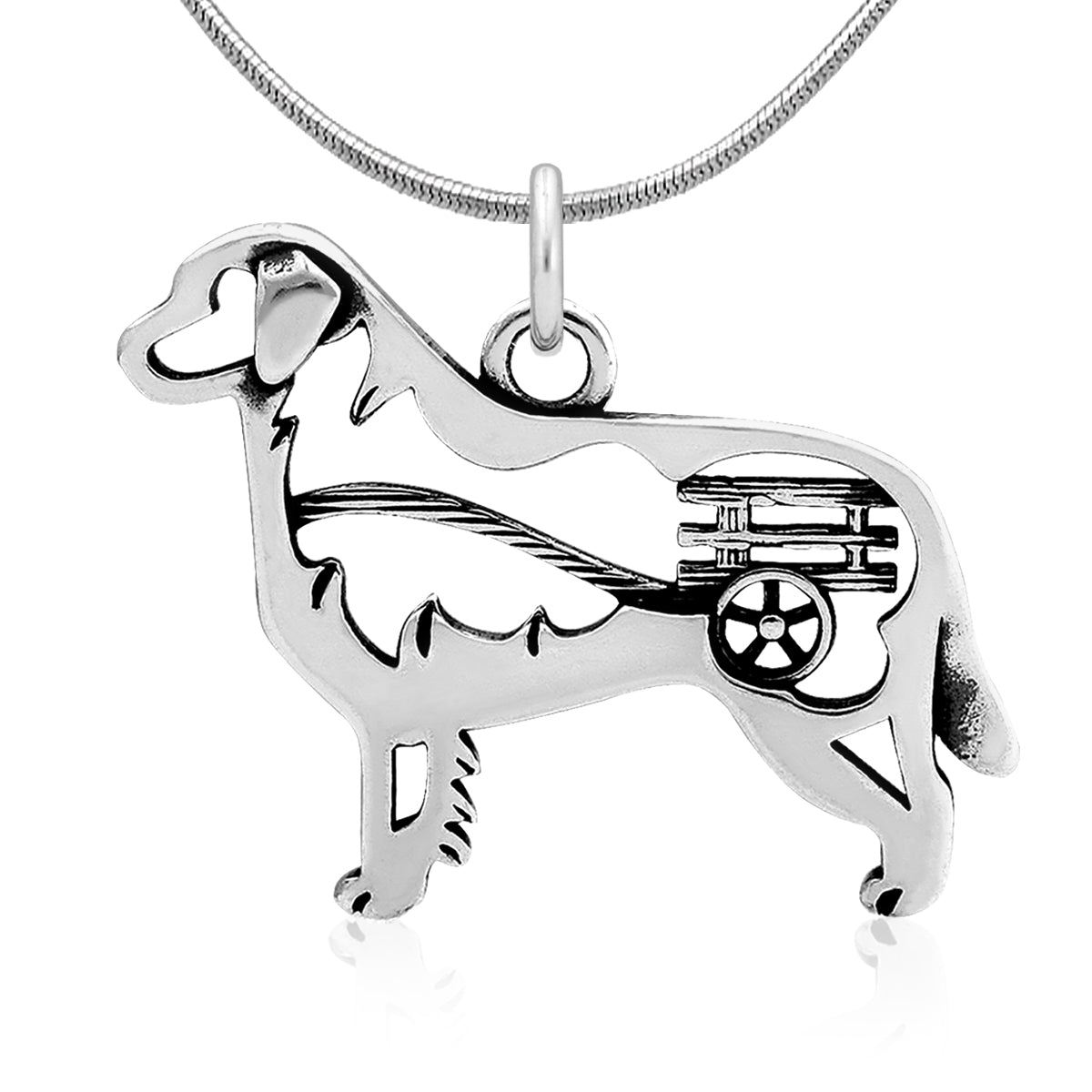 Sterling Silver Bernese Mountain Dog Necklace Jewelry