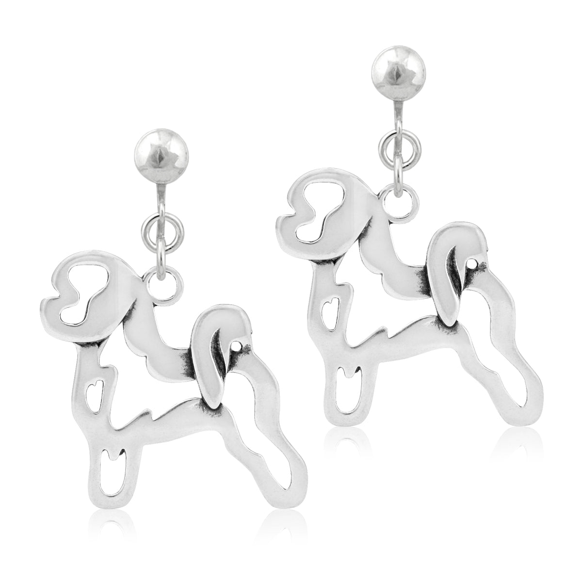 Sterling Silver Bichon Frise Earrings