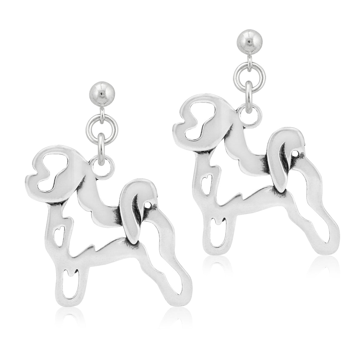 Sterling Silver Bichon Frise Earrings