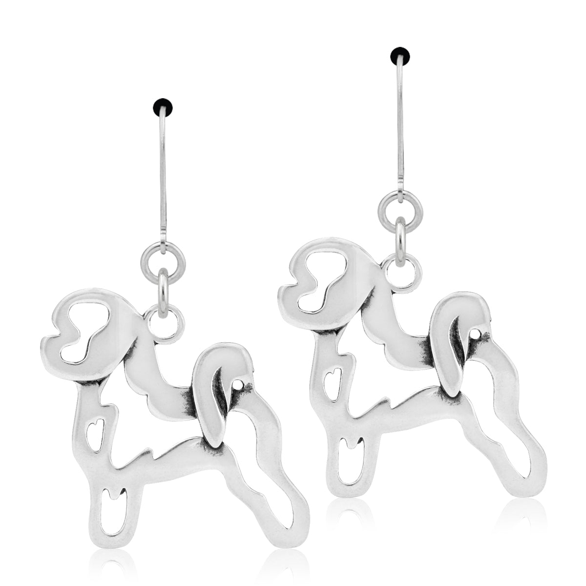 Sterling Silver Bichon Frise Earrings