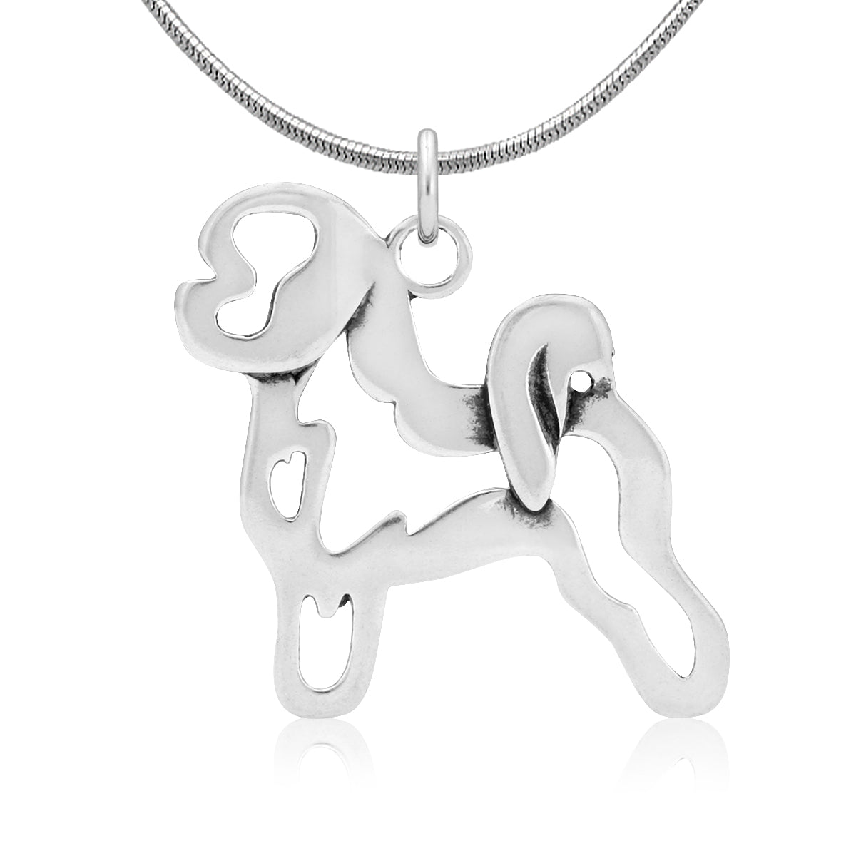 Sterling Silver Bichon Frise Necklace Jewelry