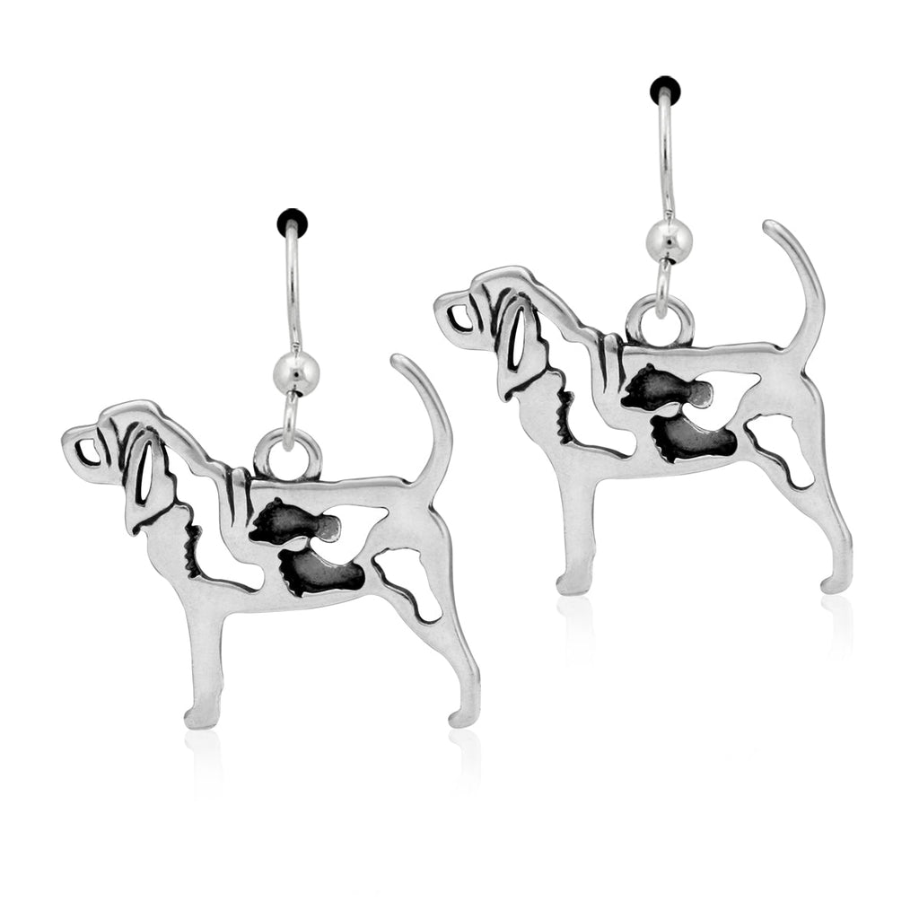 Sterling Silver Bloodhound Earrings