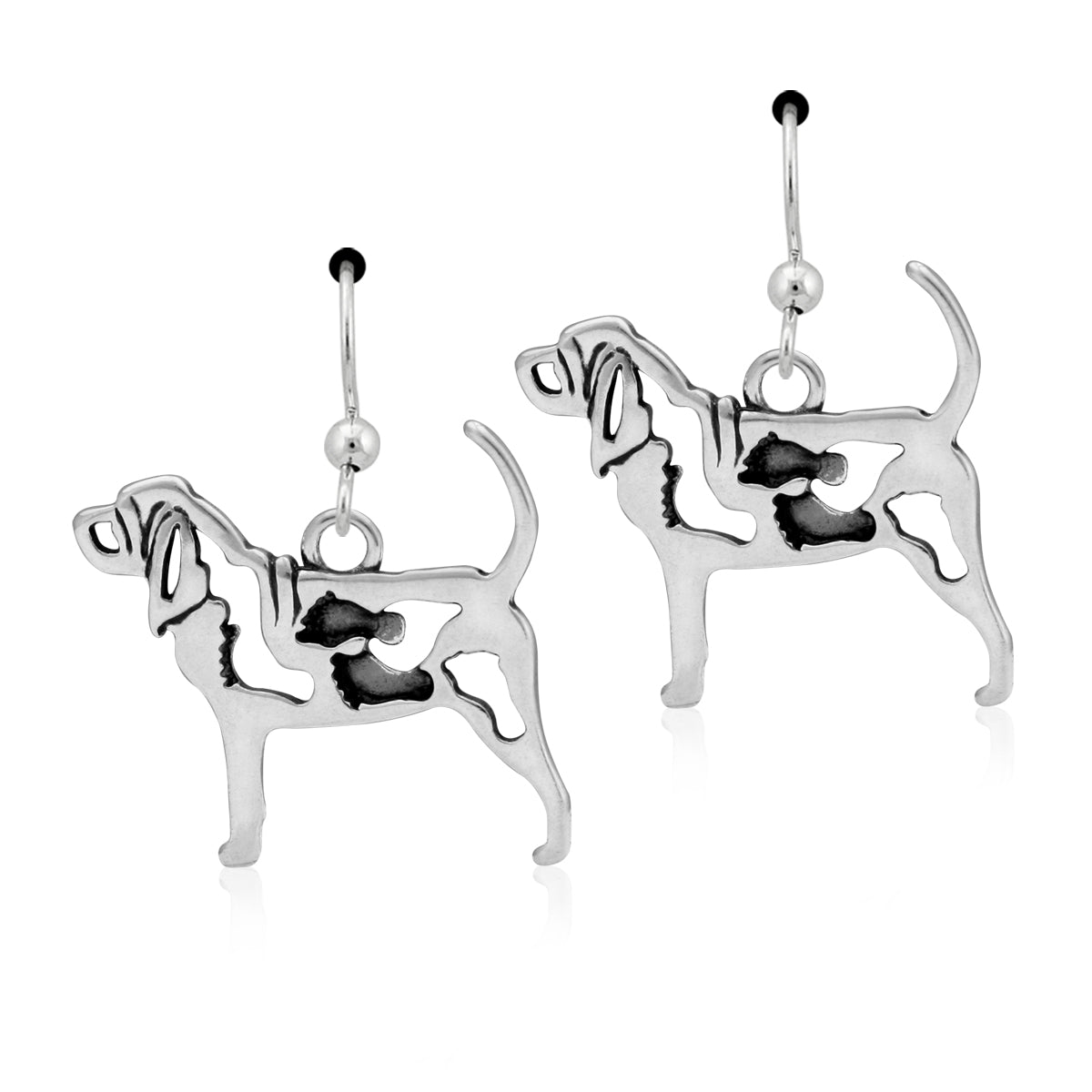 Sterling Silver Bloodhound Earrings