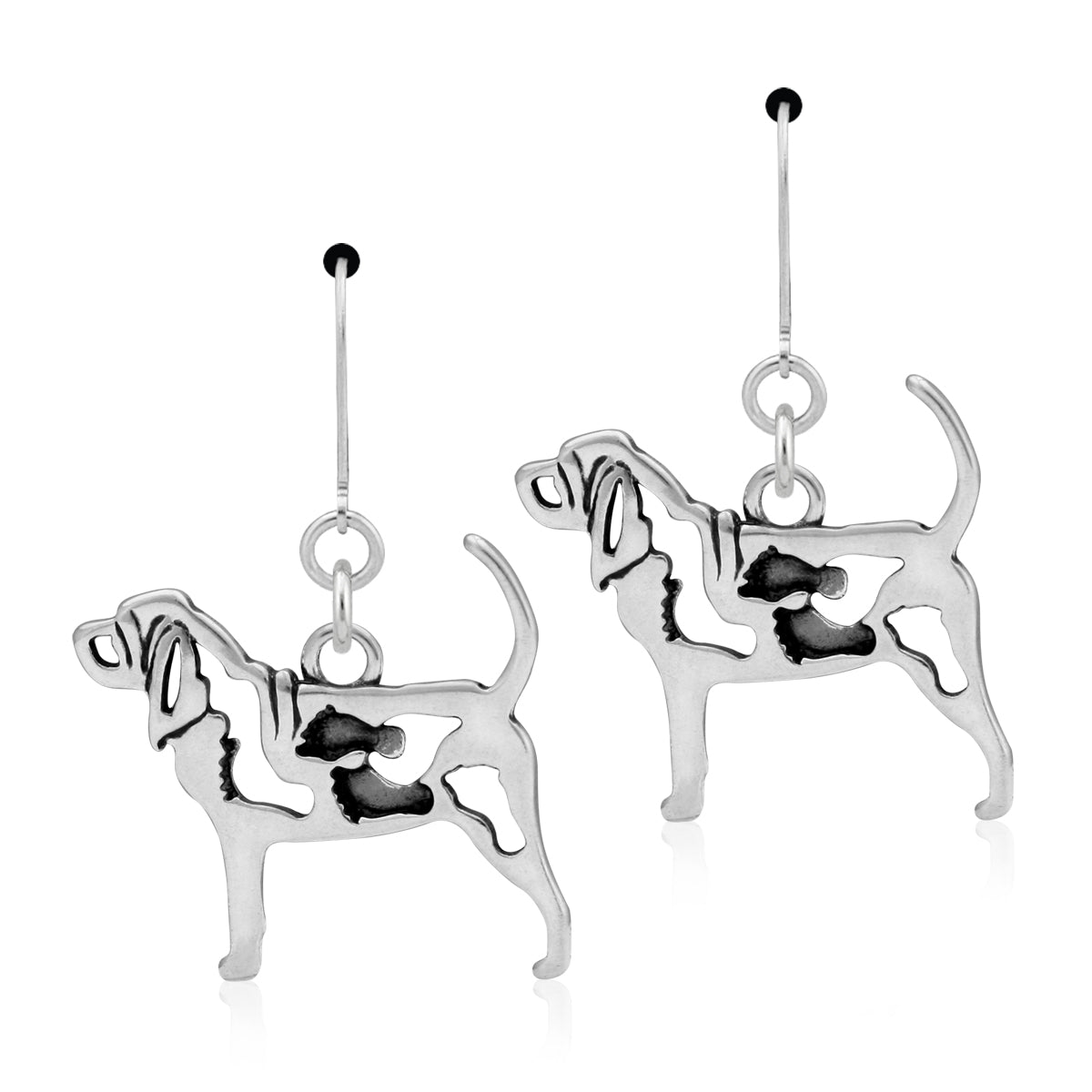 Sterling Silver Bloodhound Earrings