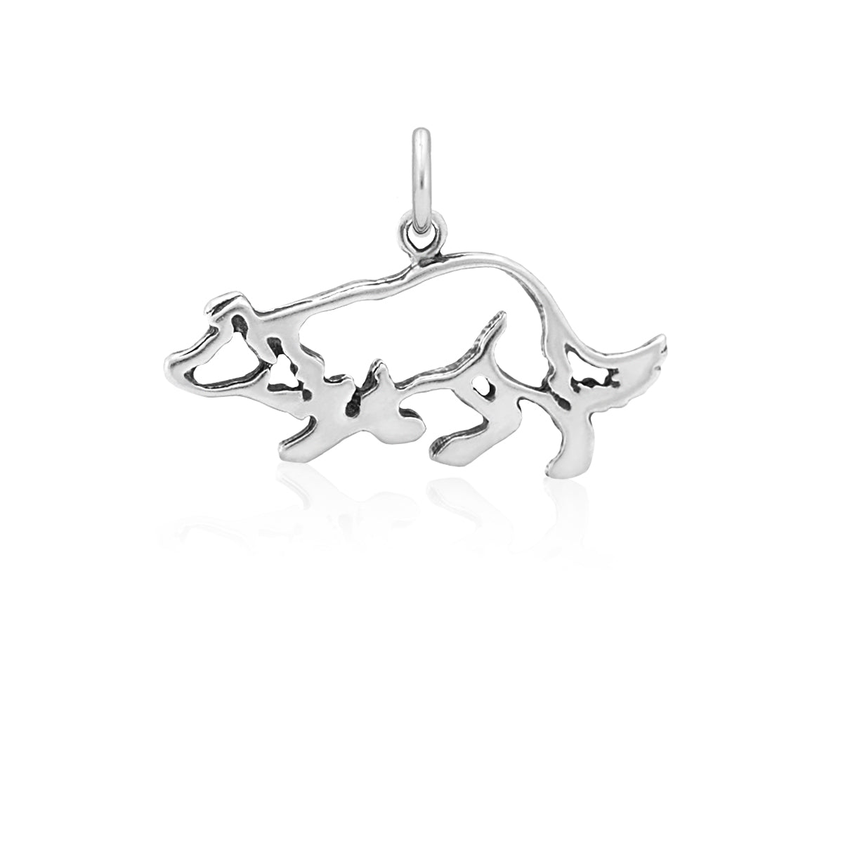 Sterling Silver Border Collie Necklace Pendant