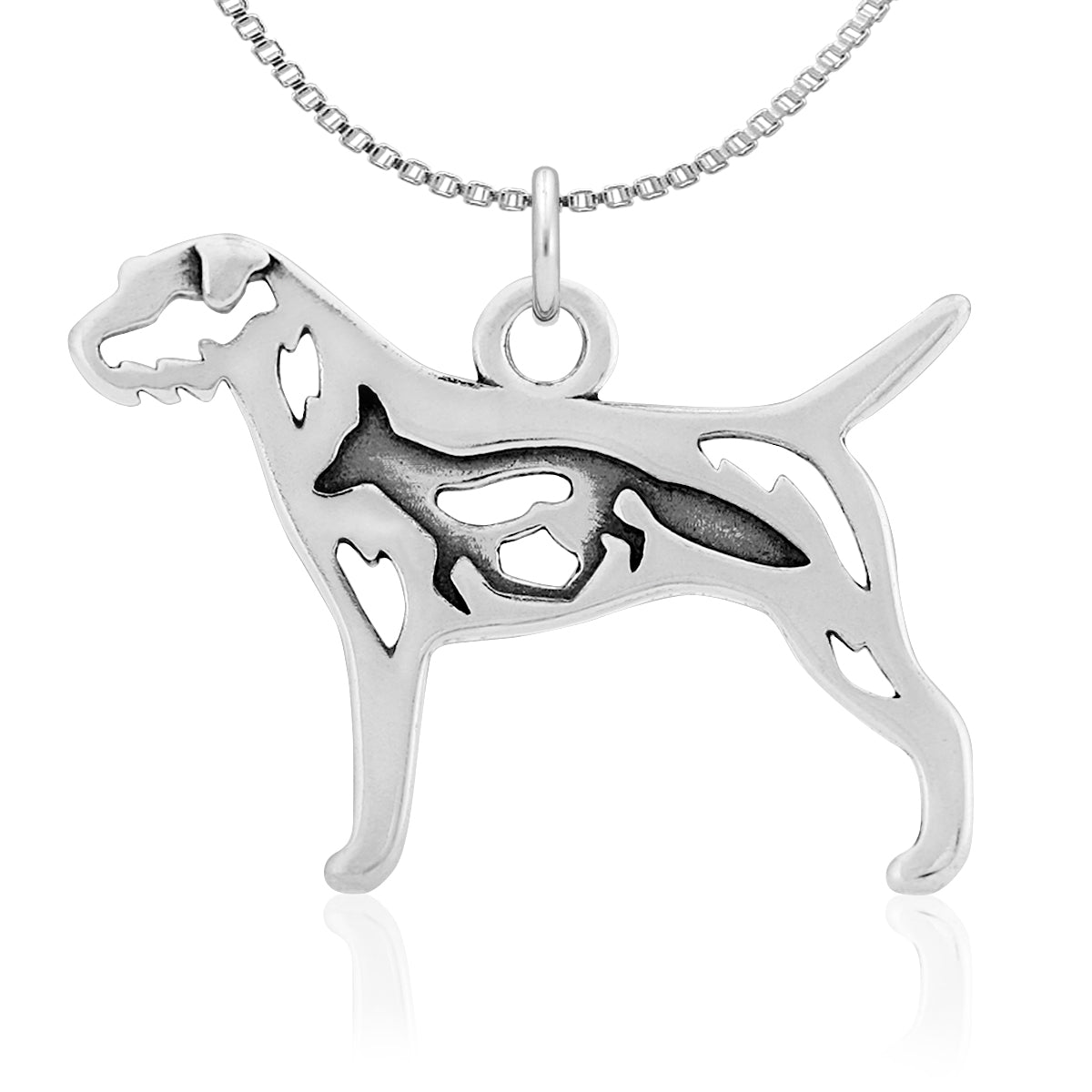Sterling Silver Border Terrier Necklace Jewelry