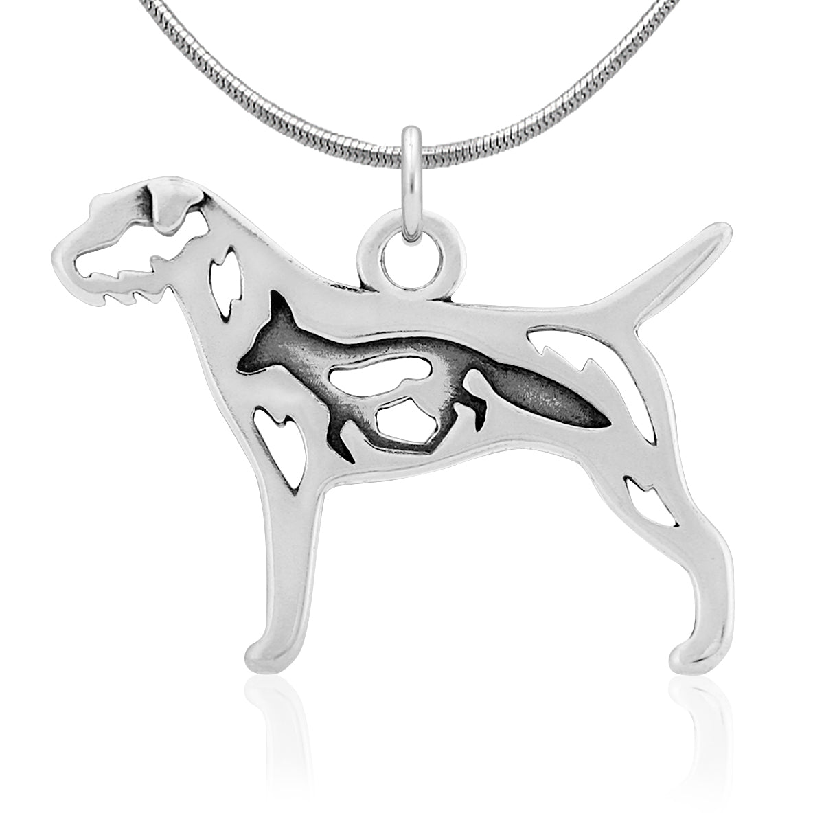 Sterling Silver Border Terrier Necklace Jewelry