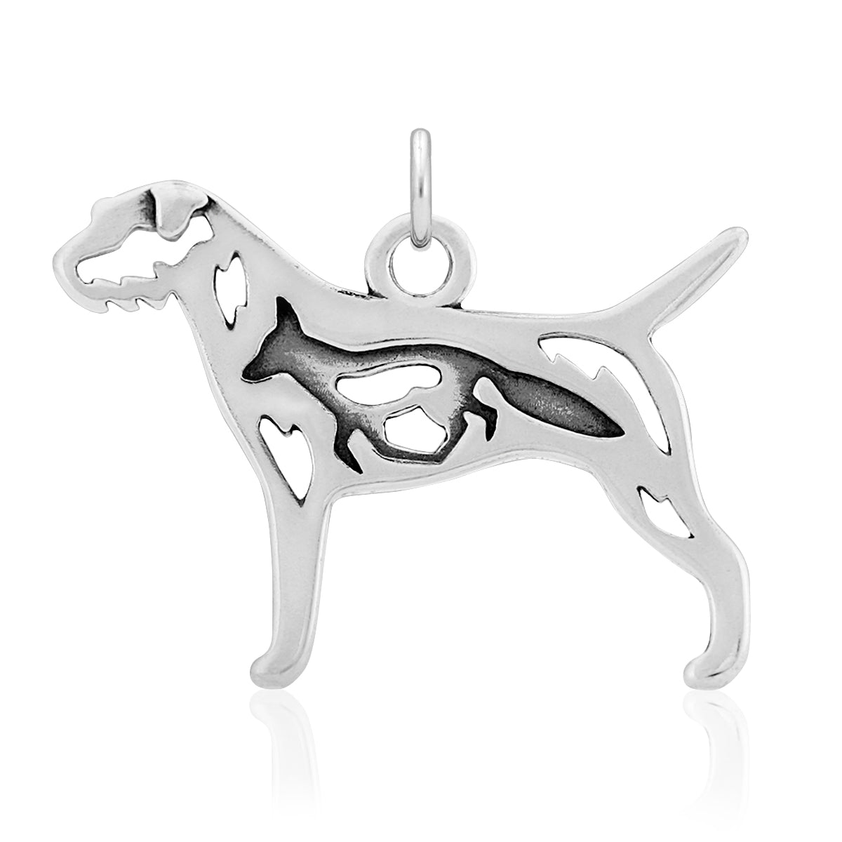 Sterling Silver Border Terrier Necklace Jewelry