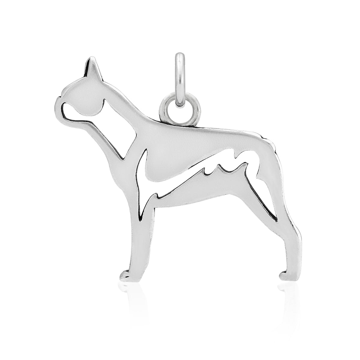 Sterling Silver Boston Terrier Necklace Jewelry