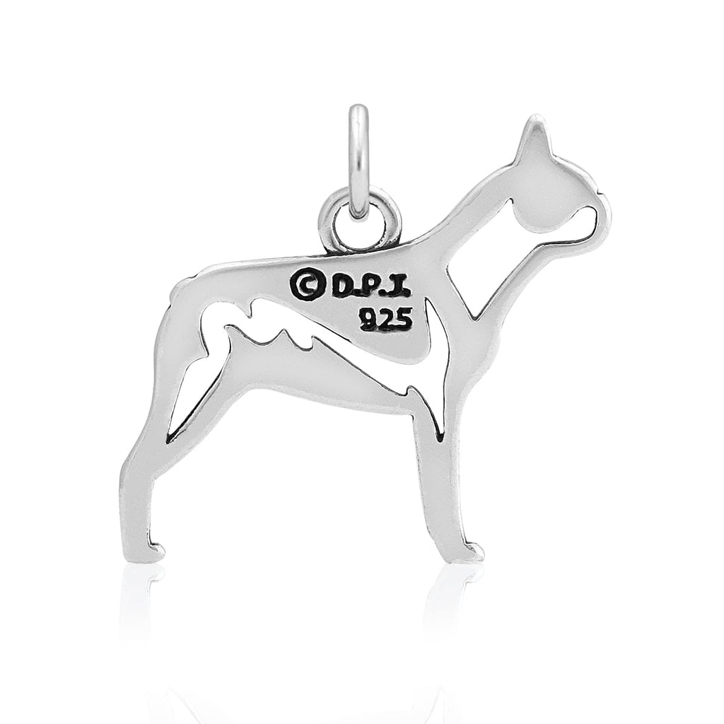 Sterling Silver Boston Terrier Necklace Jewelry
