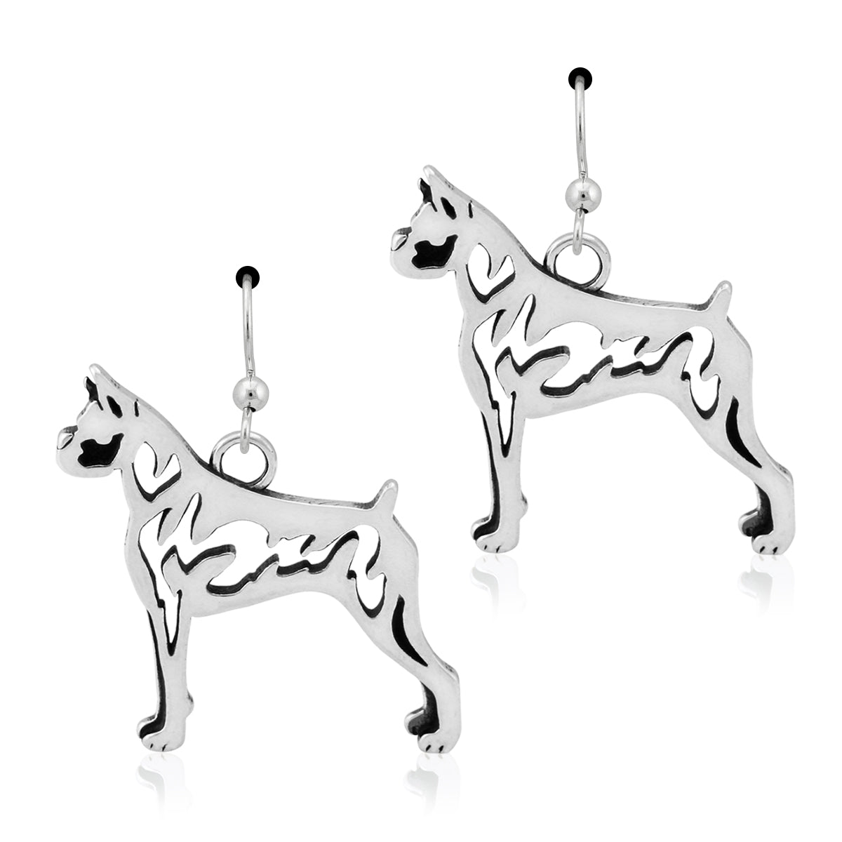 Sterling Silver Boxer Earrings