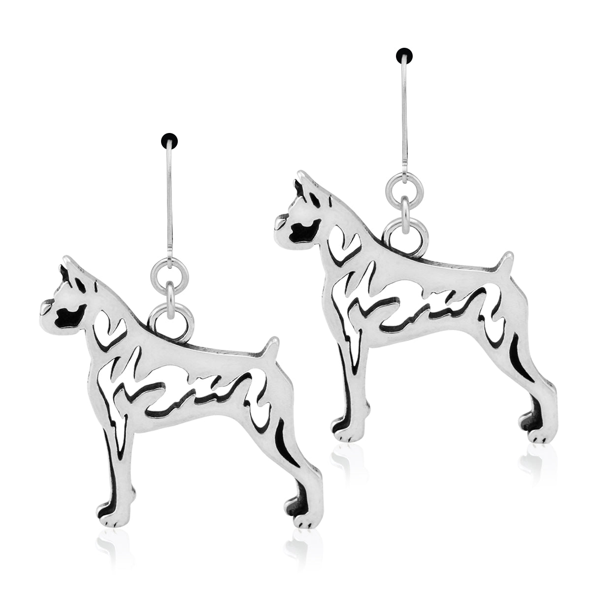 Sterling Silver Boxer Earrings