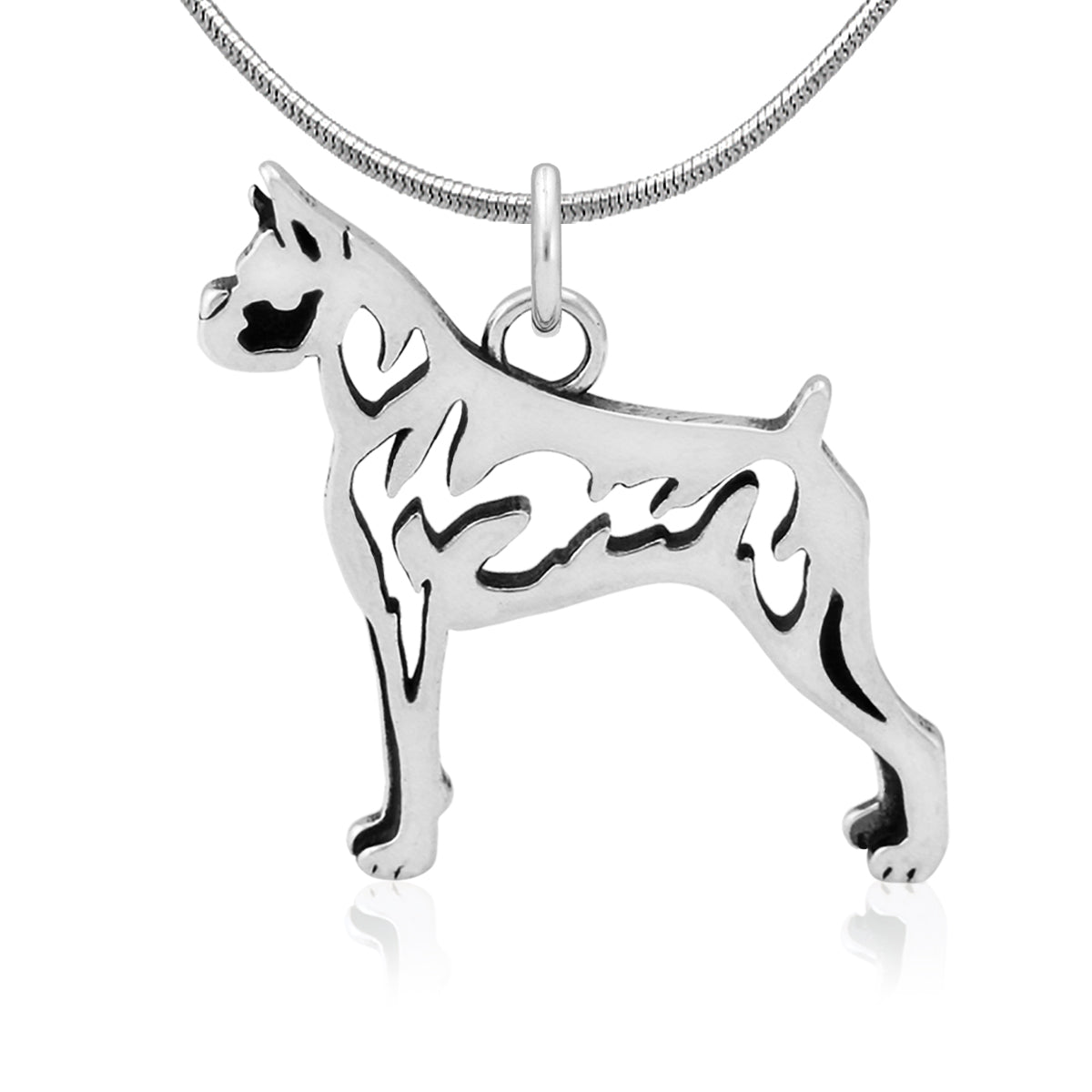 Sterling Silver Boxer Necklace Jewelry