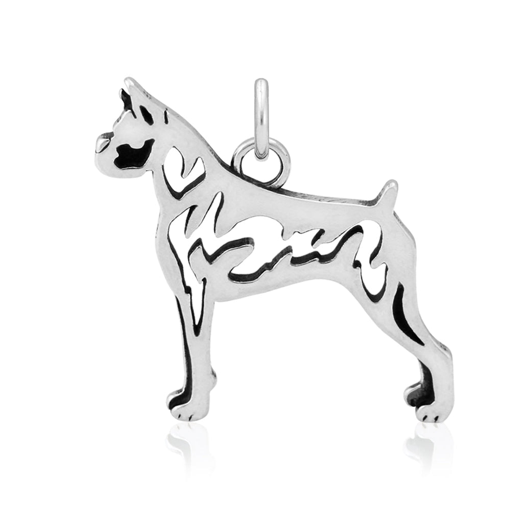 Sterling Silver Boxer Necklace Jewelry