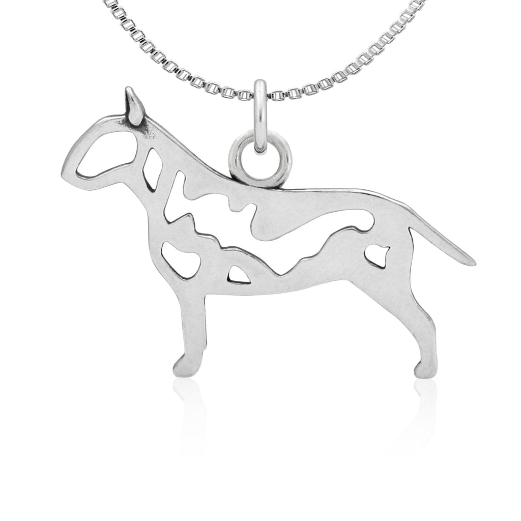 Sterling Silver Bull Terrier Necklace Jewelry
