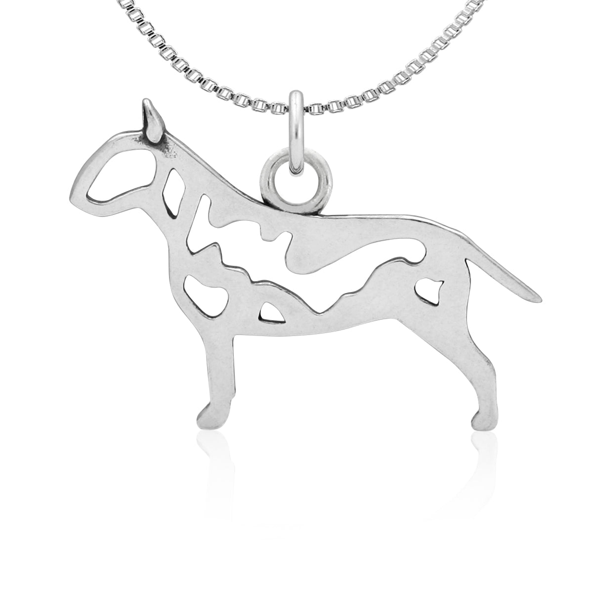 Sterling Silver Bull Terrier Necklace Jewelry