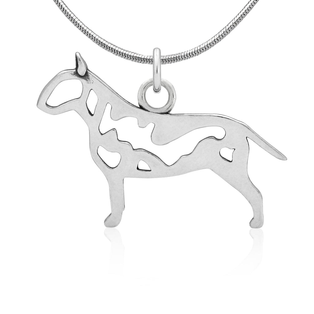 Sterling Silver Bull Terrier Necklace Jewelry
