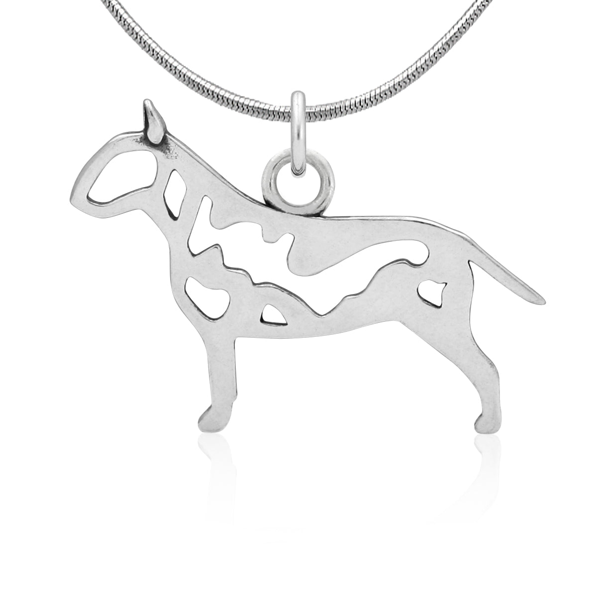 Sterling Silver Bull Terrier Necklace Jewelry