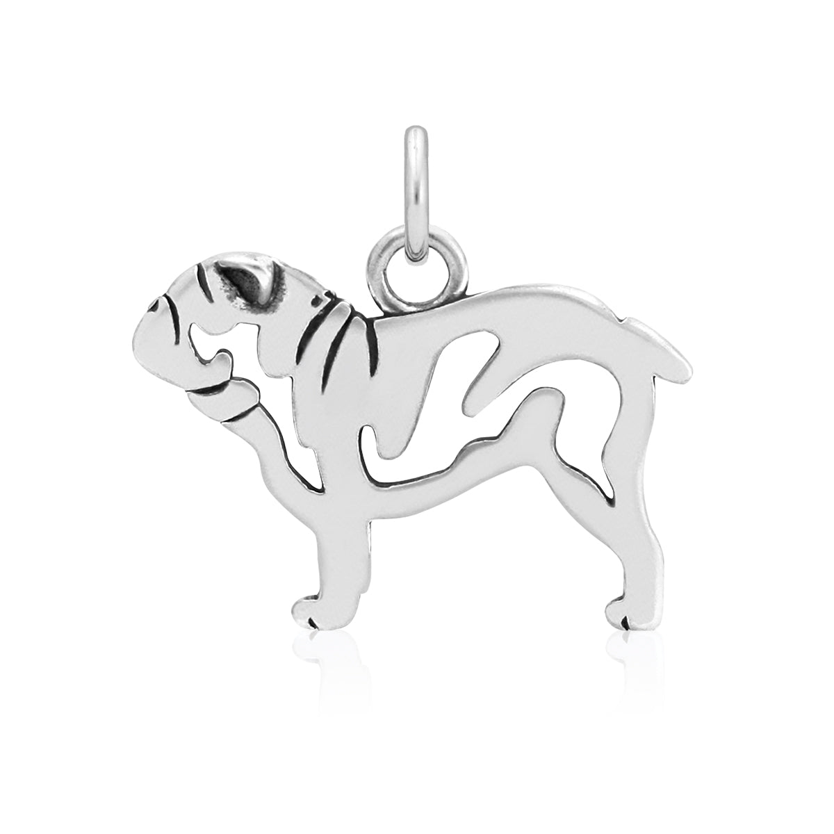 Sterling Silver Bulldog Necklace Jewelry