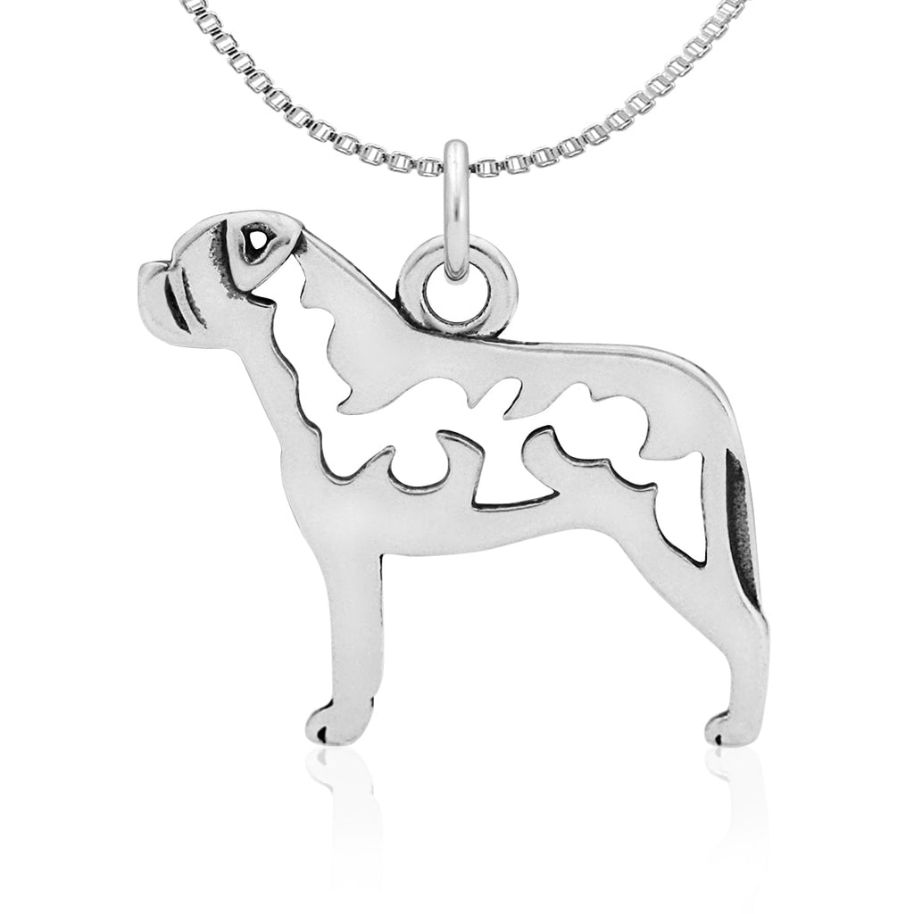 Sterling Silver Bullmastiff Necklace Jewelry