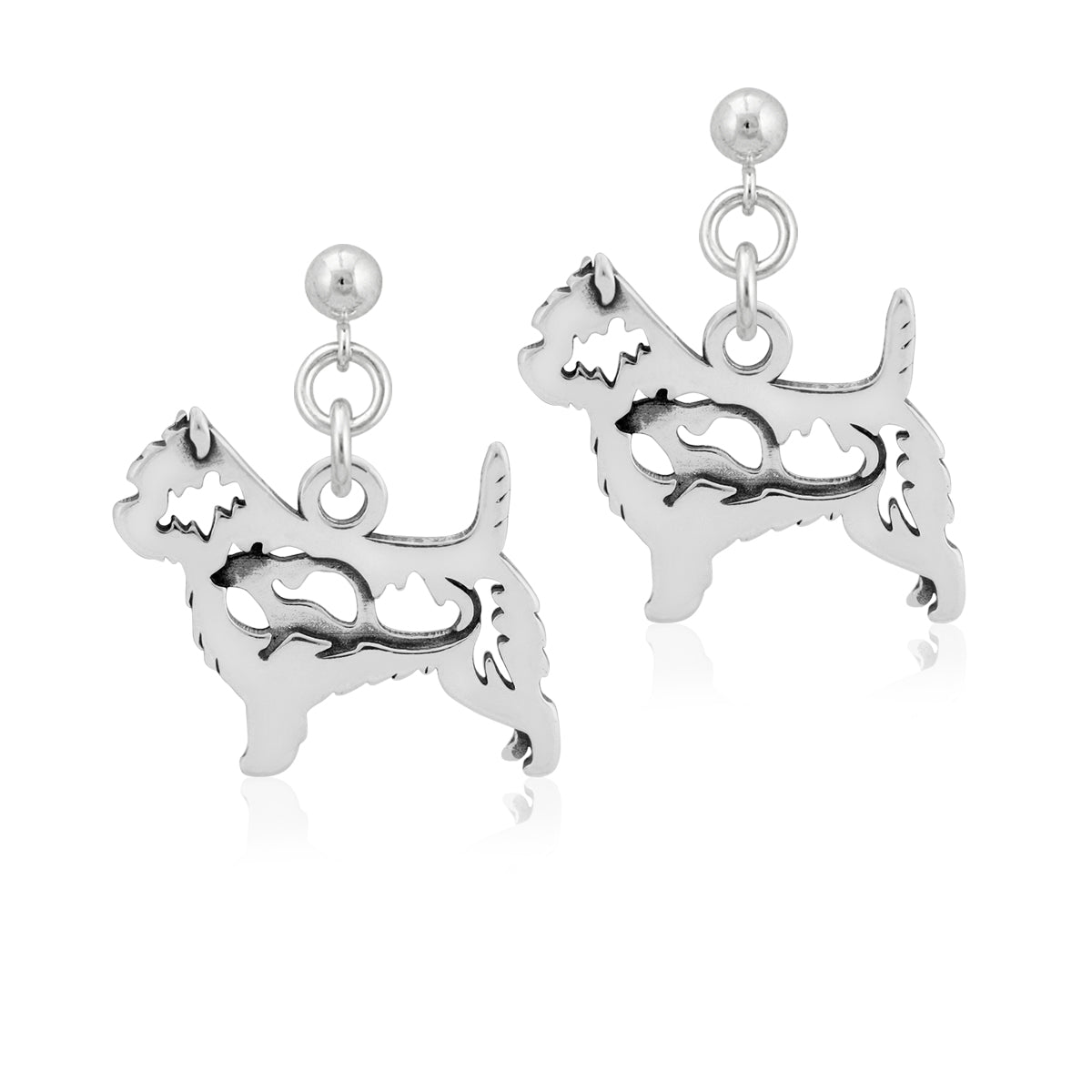 Sterling Silver Cairn Terrier Earrings