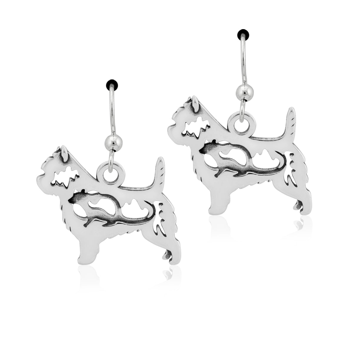 Sterling Silver Cairn Terrier Earrings