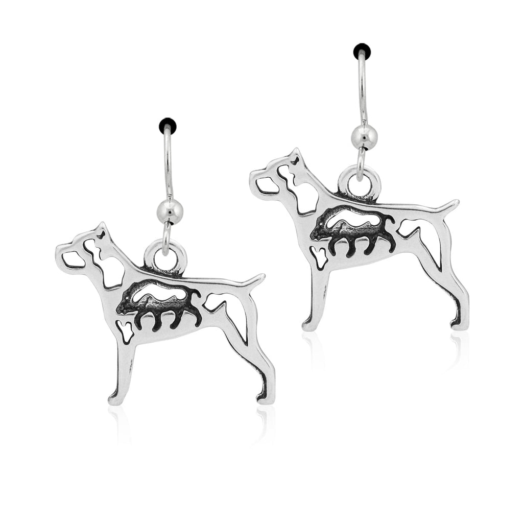 Sterling Silver Cane Corso Earrings