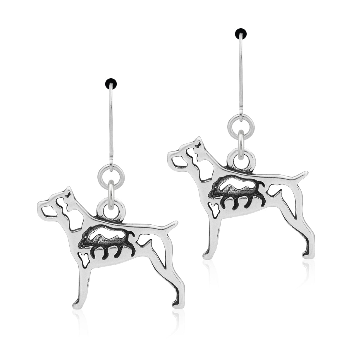 Sterling Silver Cane Corso Earrings
