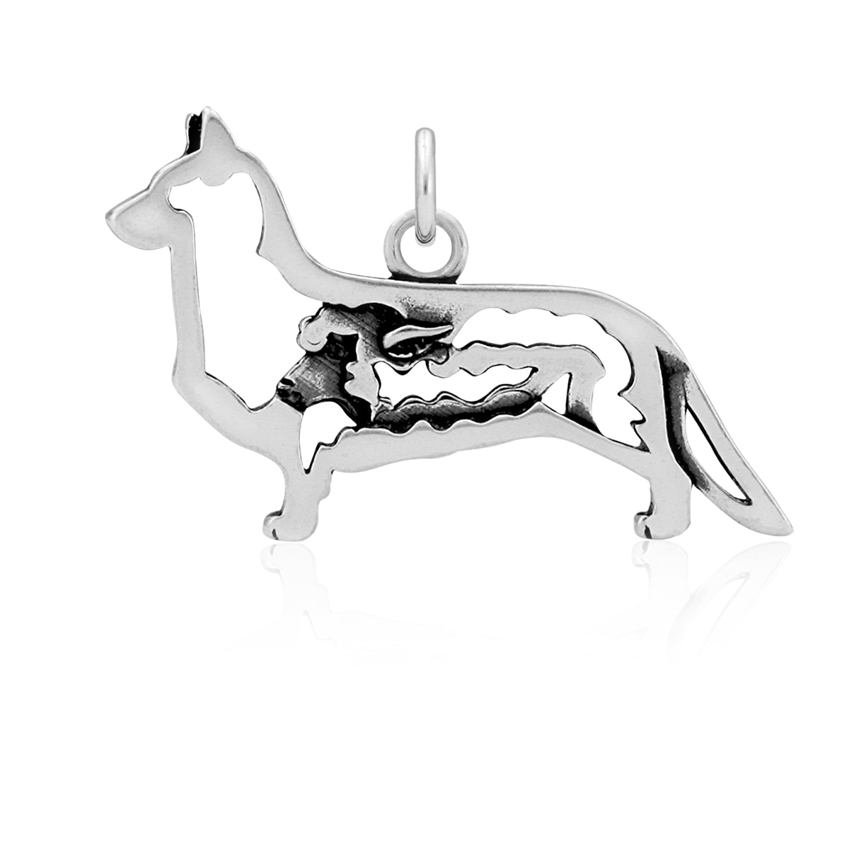 Sterling Silver Cardigan Welsh Corgi Necklace Jewelry