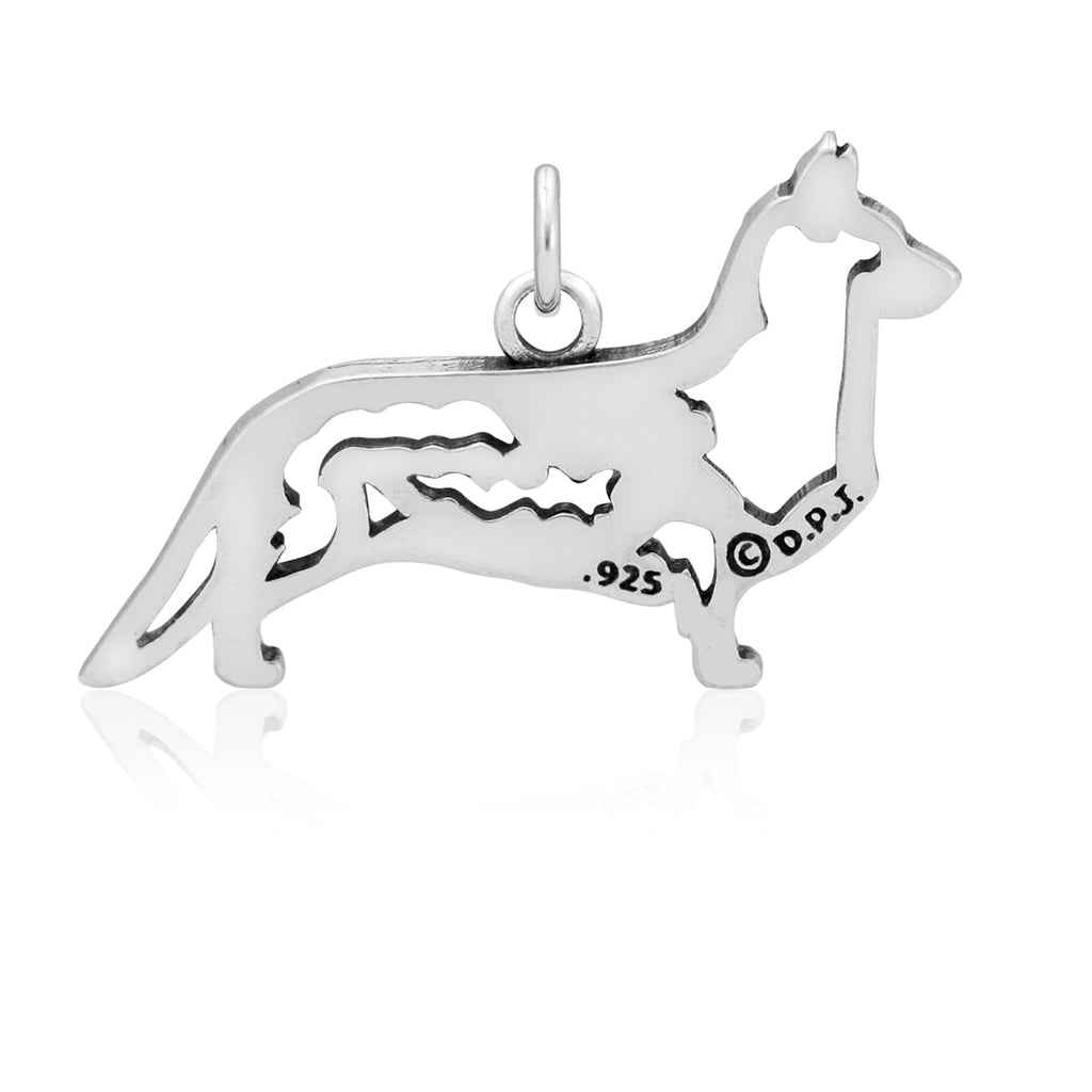 Sterling Silver Cardigan Welsh Corgi Necklace Jewelry