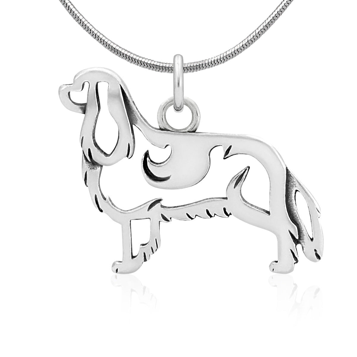 Sterling Silver Cavalier King Charles Spaniel Necklace Jewelry