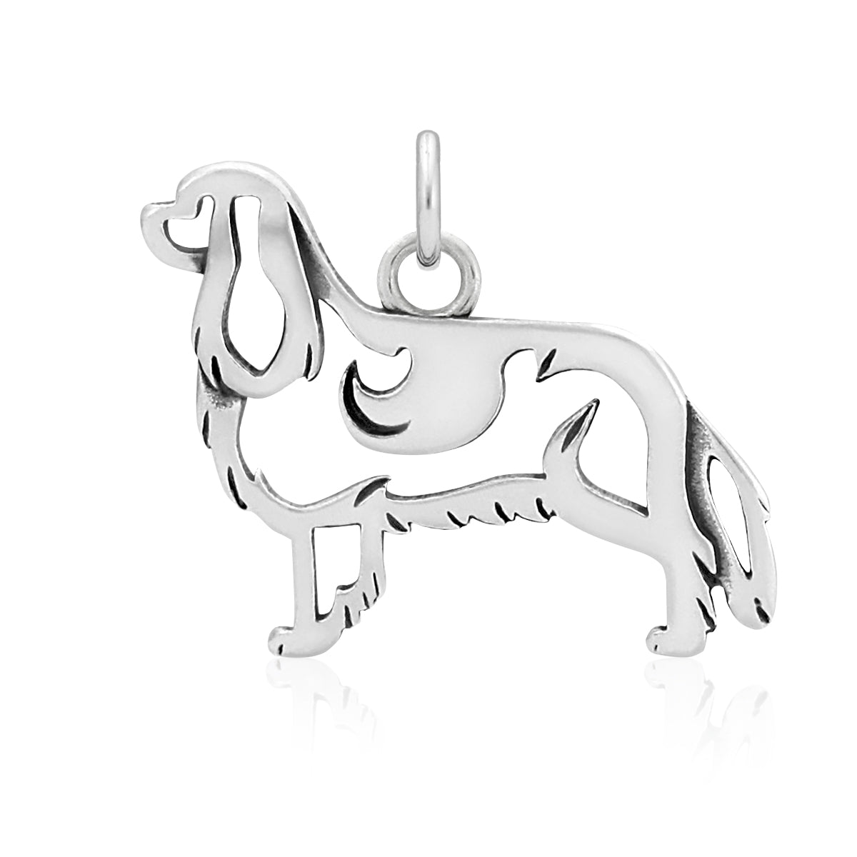 Sterling Silver Cavalier King Charles Spaniel Necklace Jewelry