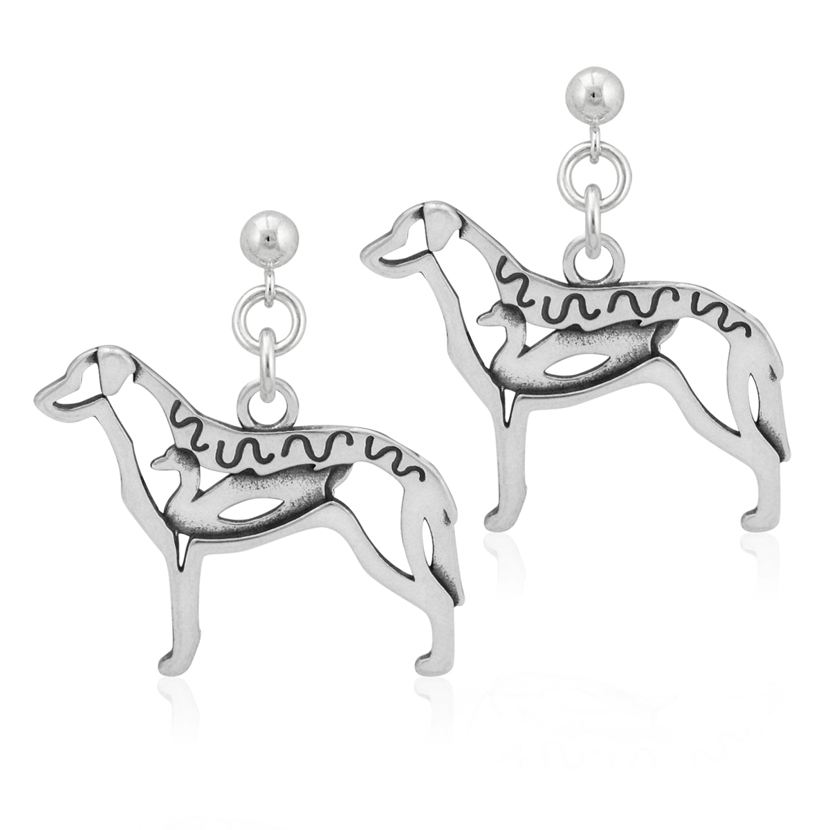 Sterling Silver Chesapeake Bay Retriever Earrings