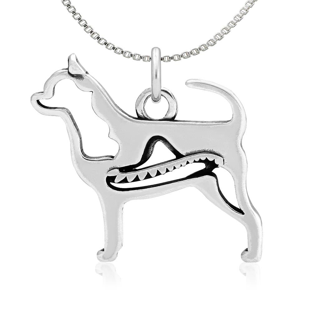 Sterling Silver Chihuahua Necklace Jewelry, Smooth