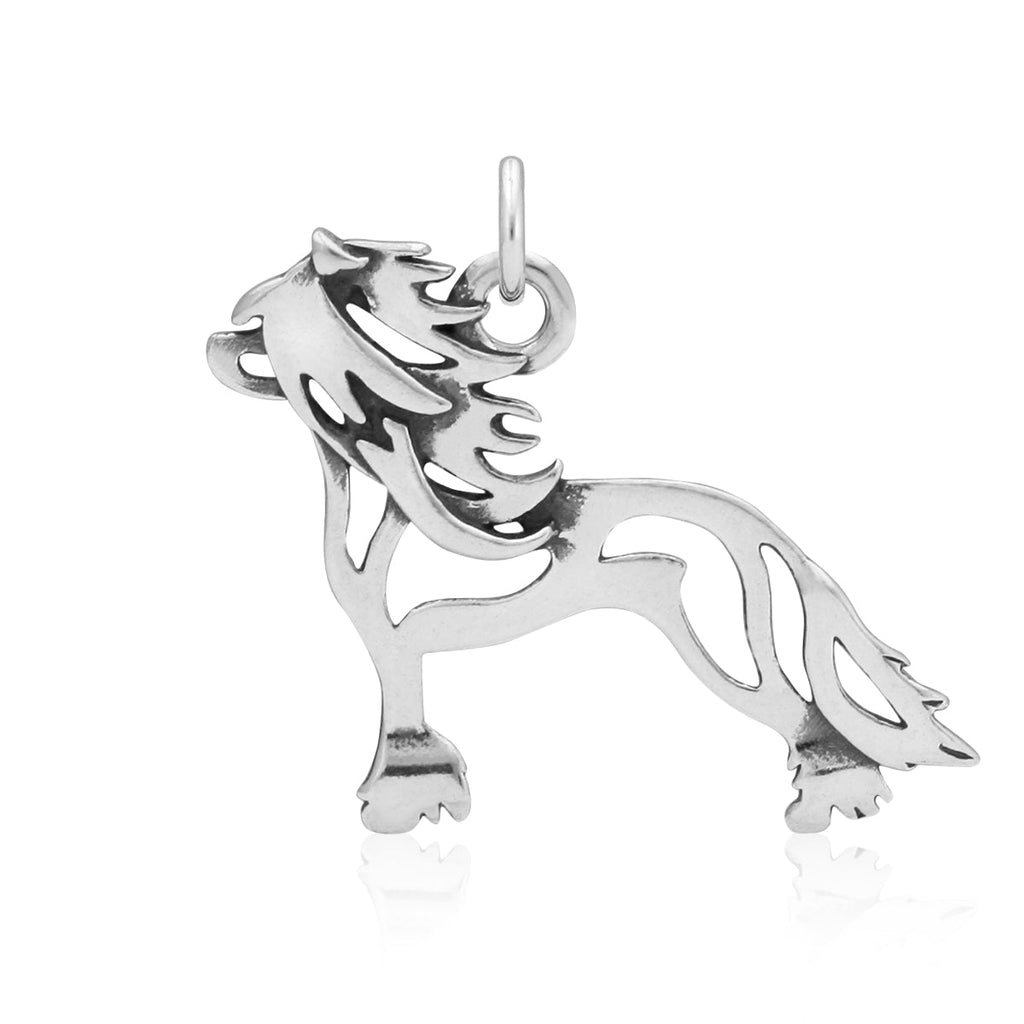 Sterling Silver Chinese Crested Necklace Jewelry, Hairless