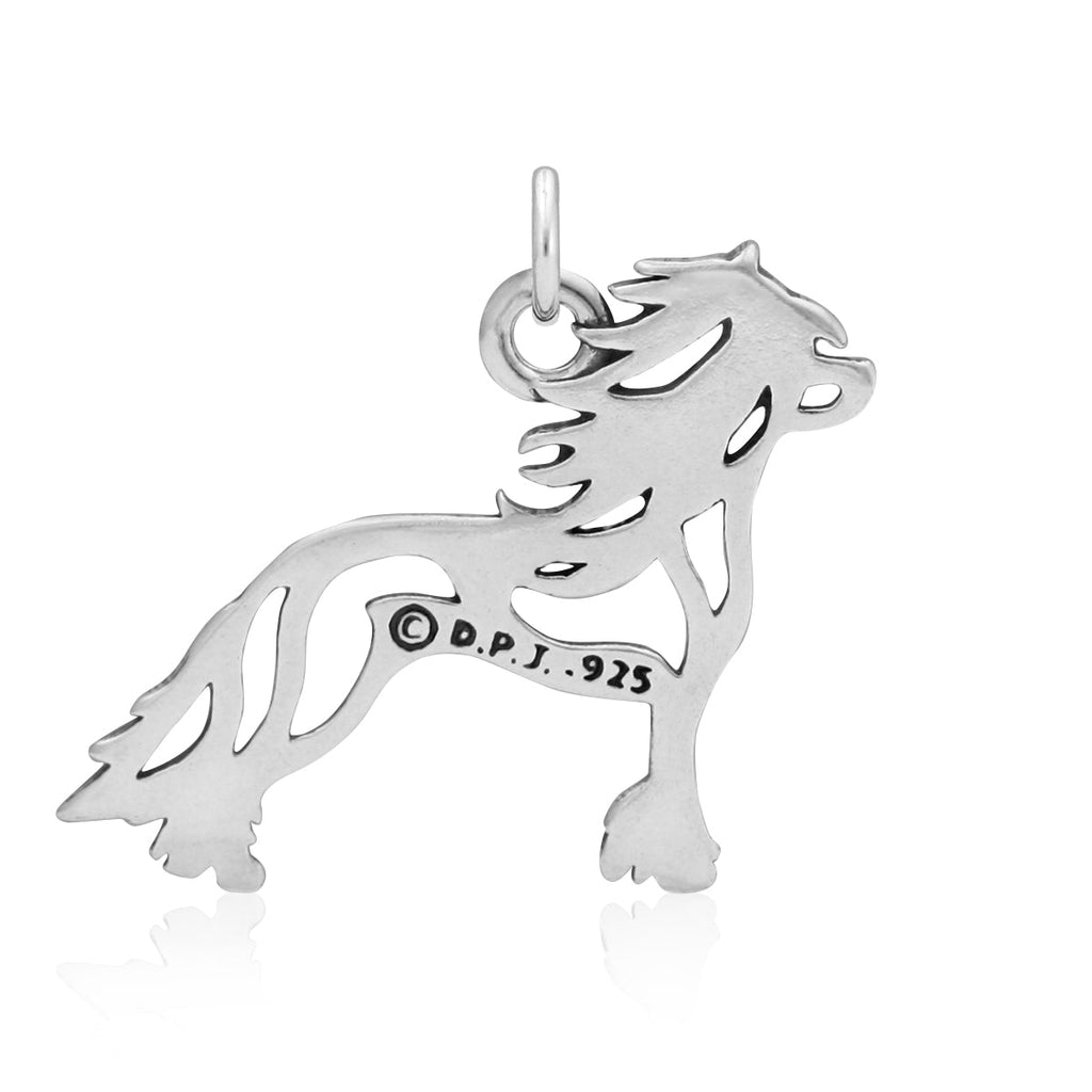 Sterling Silver Chinese Crested Necklace Jewelry, Hairless