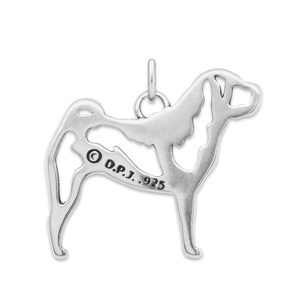 Sterling Silver Chinese Shar Pei Necklace Jewelry